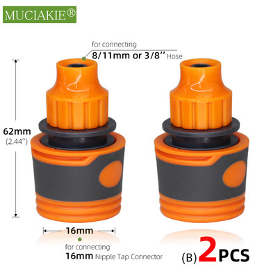 2 DB kerti tömlő gyorscsatlakozók narancssárga gumi műanyag csatlakozó adapter öntöző autómosó csatlakozók 1/4'' 3/8'' 1/2'' 3/4''