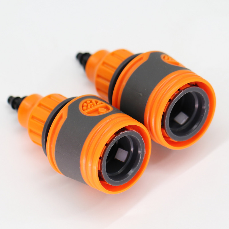 2 DB kerti tömlő gyorscsatlakozók narancssárga gumi műanyag csatlakozó adapter öntöző autómosó csatlakozók 1/4'' 3/8'' 1/2'' 3/4''