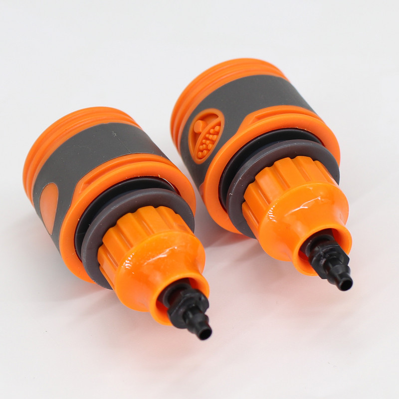 2 DB kerti tömlő gyorscsatlakozók narancssárga gumi műanyag csatlakozó adapter öntöző autómosó csatlakozók 1/4'' 3/8'' 1/2'' 3/4''