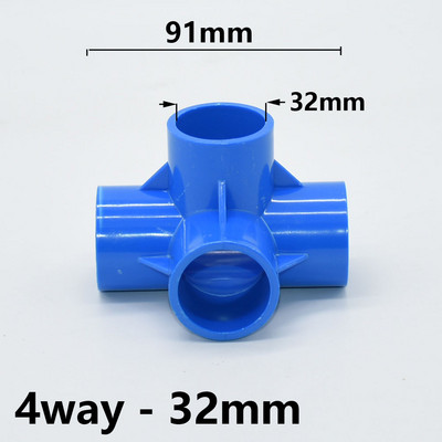 Vidinis skersmuo 20/25/32/50 mm PVC jungtis 3/4/5 krypčių trijų matmenų vandens tiekimo vamzdžių jungiamosios detalės Vienodos plastikinės jungtys