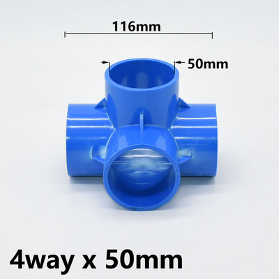 Vidinis skersmuo 20/25/32/50 mm PVC jungtis 3/4/5 krypčių trijų matmenų vandens tiekimo vamzdžių jungiamosios detalės Vienodos plastikinės jungtys