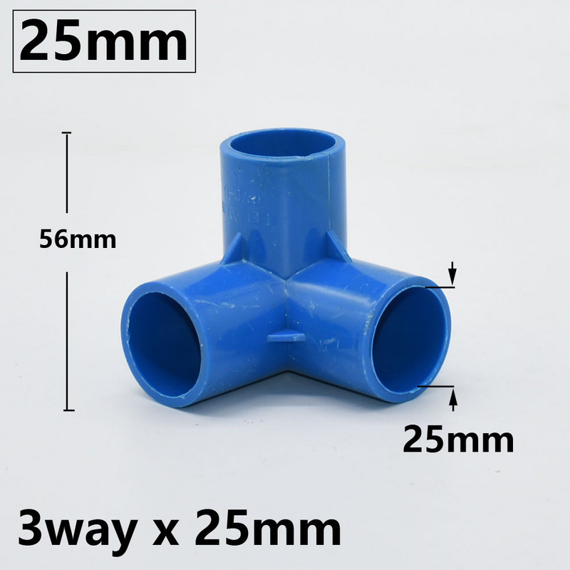 Vidinis skersmuo 20/25/32/50 mm PVC jungtis 3/4/5 krypčių trijų matmenų vandens tiekimo vamzdžių jungiamosios detalės Vienodos plastikinės jungtys