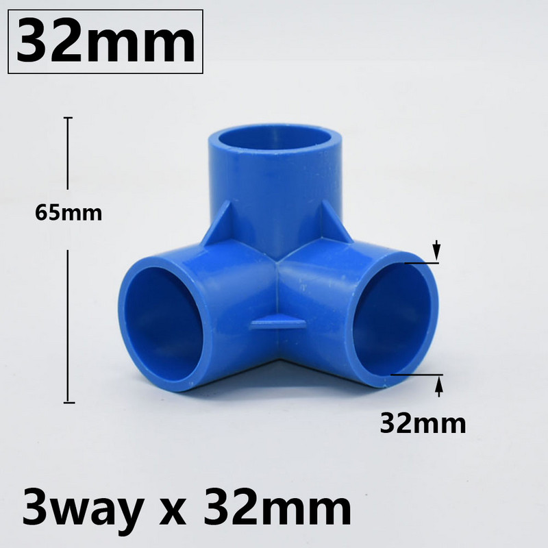 Vidinis skersmuo 20/25/32/50 mm PVC jungtis 3/4/5 krypčių trijų matmenų vandens tiekimo vamzdžių jungiamosios detalės Vienodos plastikinės jungtys