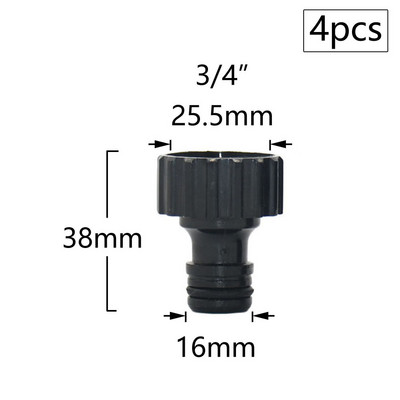 16 mm-es mellbimbós gyorscsatlakozók 1/2 3/4 hüvelykes apa menetes kerti öntözővízpisztoly adapterrel