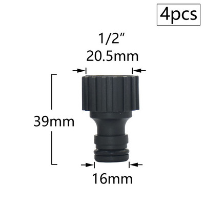 16 mm-es mellbimbós gyorscsatlakozók 1/2 3/4 hüvelykes apa menetes kerti öntözővízpisztoly adapterrel