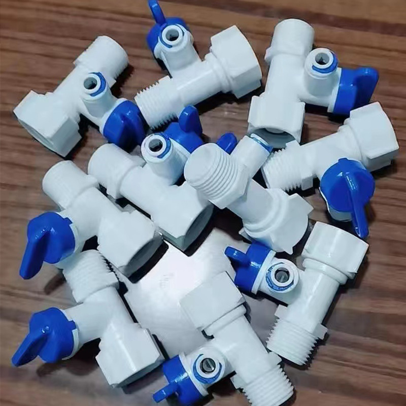 1/2'' keermega 1/4 3/8 toru veeadapter RO toitekuulventiili kraan veefiltri pöördosmoosi süsteem veepuhasti kraani jaoks