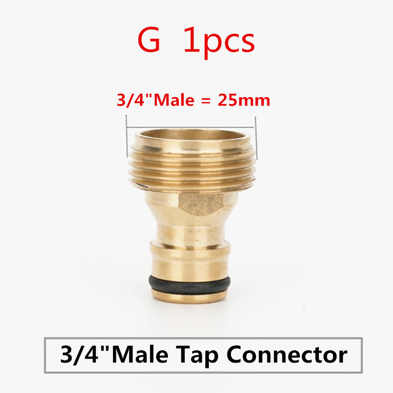 1/2" 3/4" misiņa krāna nipeļa savienotājs Dārza šļūtene Ātrā savienojuma ūdens pistoles šļūtenes piederumi Dārza laistīšanas instrumenti