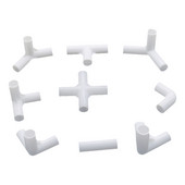 12 mm unutarnjeg promjera PVC konektor 60 90 120 135 stupnjeva Tee konektor Vrtni ravni koljenasti križni T konektori