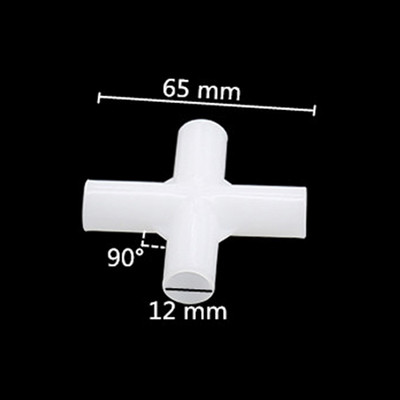 12 mm unutarnjeg promjera PVC konektor 60 90 120 135 stupnjeva Tee konektor Vrtni ravni koljenasti križni T konektori