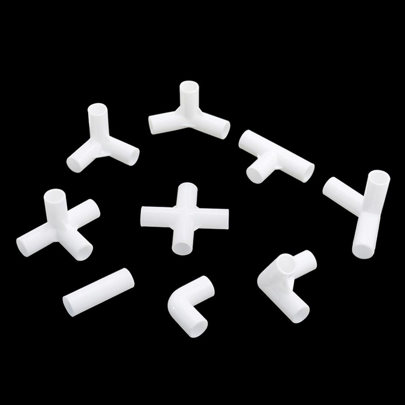 12 mm unutarnjeg promjera PVC konektor 60 90 120 135 stupnjeva Tee konektor Vrtni ravni koljenasti križni T konektori