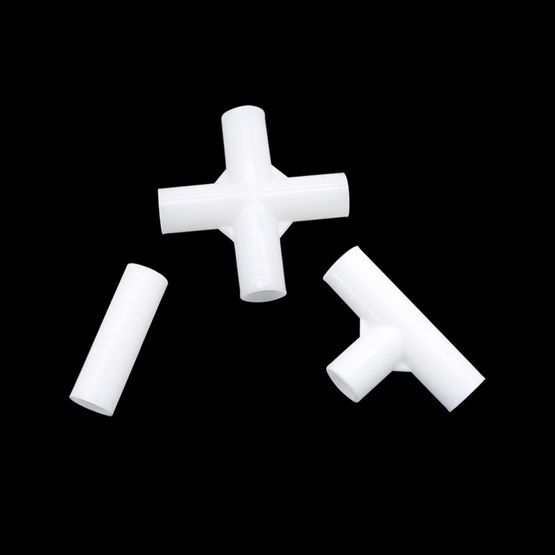 12 mm unutarnjeg promjera PVC konektor 60 90 120 135 stupnjeva Tee konektor Vrtni ravni koljenasti križni T konektori