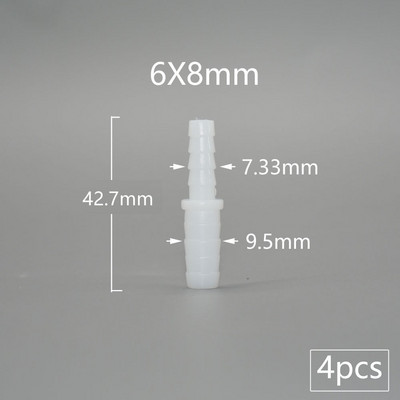 4/6/8/9/10/11/12 mm PE žarna Maisto klasės perėjimo tiesioginės jungtys Reduktoriaus montavimas Akvariumo bako oro siurblio adapteris drėkinimo jungtis
