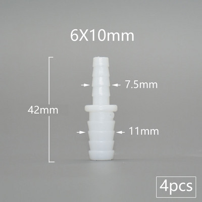 4/6/8/9/10/11/12 mm PE žarna Maisto klasės perėjimo tiesioginės jungtys Reduktoriaus montavimas Akvariumo bako oro siurblio adapteris drėkinimo jungtis