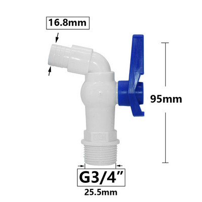 IBC Tank Tap Adapter Valve S60X6 Coarse Thread Garden Βρύση γρήγορης σύνδεσης 1/2 3/4" Αρσενικό ρεζερβουάρ βρύσης Εξάρτημα