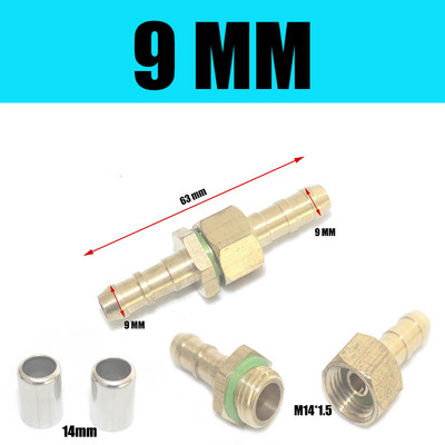 NuoNuoWell 1vnt žalvarinės žarnos remonto jungtis 6.5/7/8/8.5/9/10/13mm vienodo dydžio jungiamojo vamzdžio adapteris su laisva mova