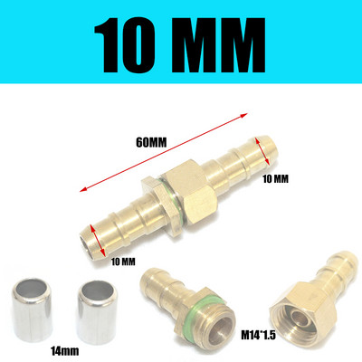NuoNuoWell 1vnt žalvarinės žarnos remonto jungtis 6.5/7/8/8.5/9/10/13mm vienodo dydžio jungiamojo vamzdžio adapteris su laisva mova