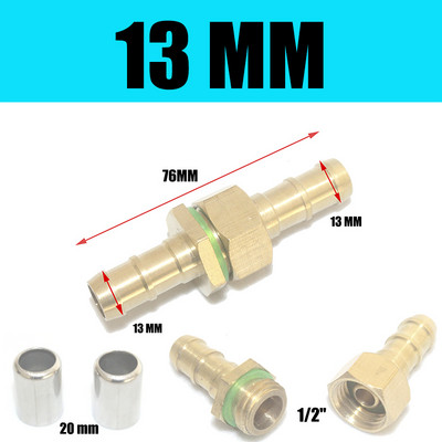 NuoNuoWell 1vnt žalvarinės žarnos remonto jungtis 6.5/7/8/8.5/9/10/13mm vienodo dydžio jungiamojo vamzdžio adapteris su laisva mova