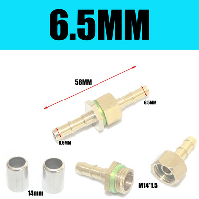 NuoNuoWell 1vnt žalvarinės žarnos remonto jungtis 6.5/7/8/8.5/9/10/13mm vienodo dydžio jungiamojo vamzdžio adapteris su laisva mova