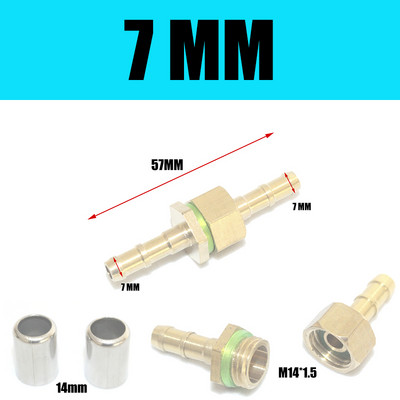 NuoNuoWell 1vnt žalvarinės žarnos remonto jungtis 6.5/7/8/8.5/9/10/13mm vienodo dydžio jungiamojo vamzdžio adapteris su laisva mova