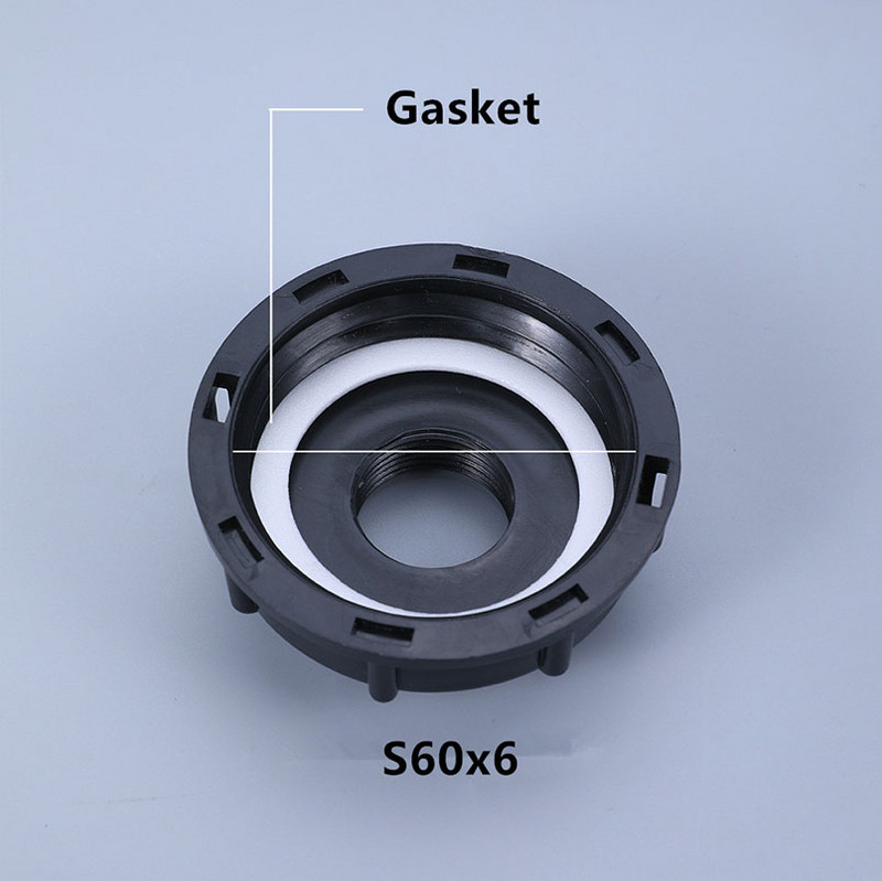 IBC vandens rezervuaro adapteris 60 mm grubus sriegis iki 1/2" 3/4" 1" moteriškos sriegio jungties įrankis sodo laistymo vožtuvo jungiamosios detalės