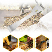 Mézkaparó Éles pengéjű kaptártisztító szerszám hüvelykujj alakú, rozsdamentes acél méhészeti eszköz Kaptárkaparó kaptár karbantartásához