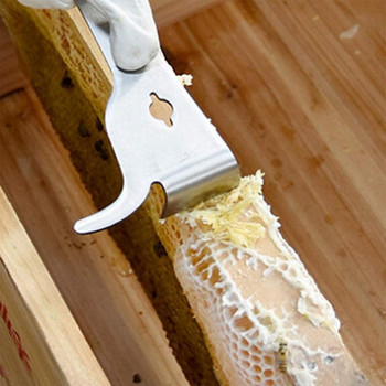 Ξύστρα μελιού Εργαλείο καθαρισμού κυψέλης κοφτερής λεπίδας Σχήμα αντίχειρα μελισσοκομικό εργαλείο από ανοξείδωτο χάλυβα ξύστρα κυψέλης για συντήρηση κυψέλης