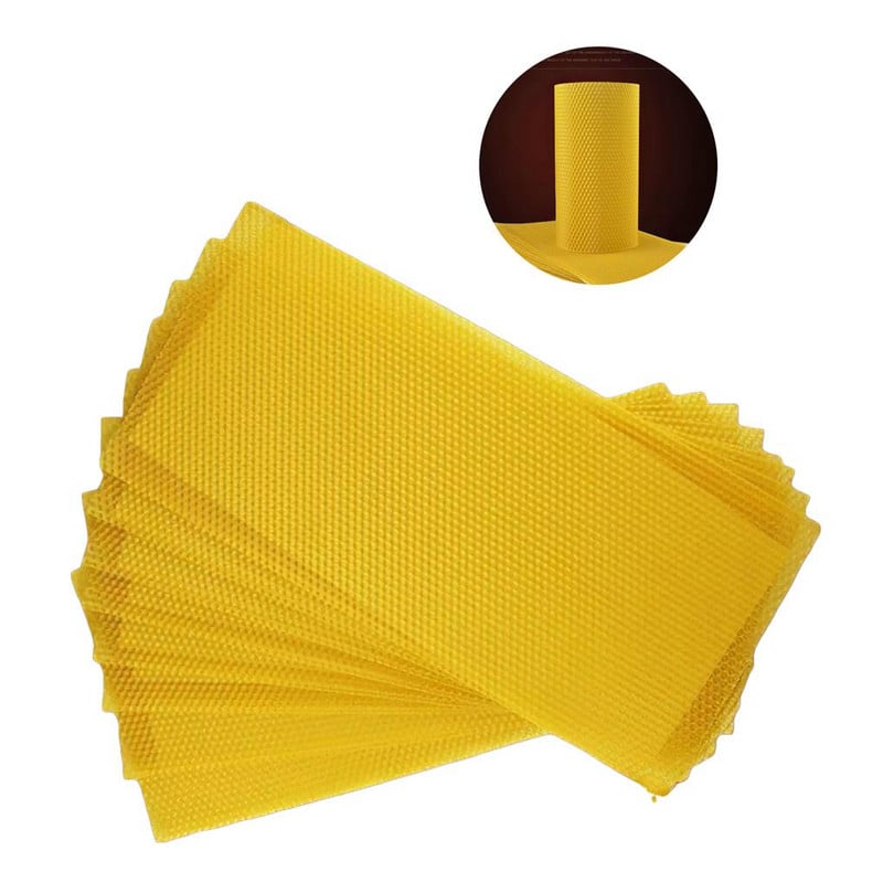 10db Méhviasz lapok Méhsejt alapozó Professzionális Környezetbarát Méhviasz Alapozók Méhkas Mélyivarviaszok