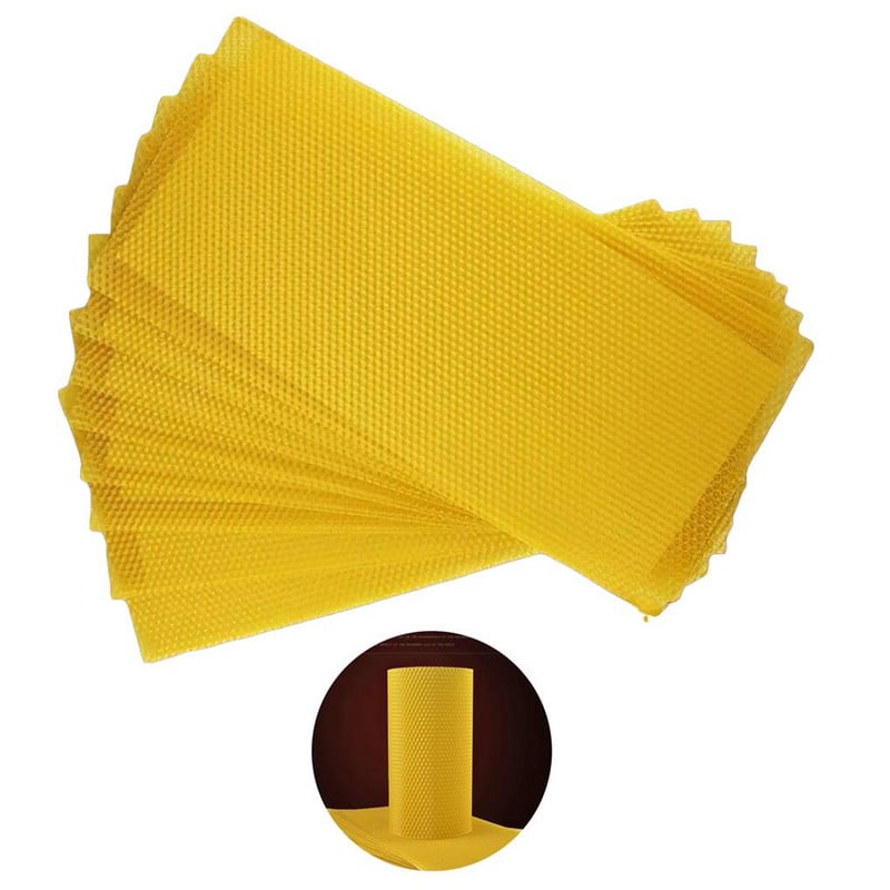 10db Méhviasz lapok Méhsejt alapozó Professzionális Környezetbarát Méhviasz Alapozók Méhkas Mélyivarviaszok