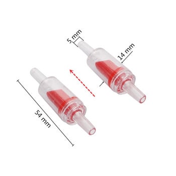 5 бр. Еднопосочна възвратна 4 мм възвратна клапа Издръжлива помпа за напояване на аквариума за домашен аквариум Конектори за обратна клапа