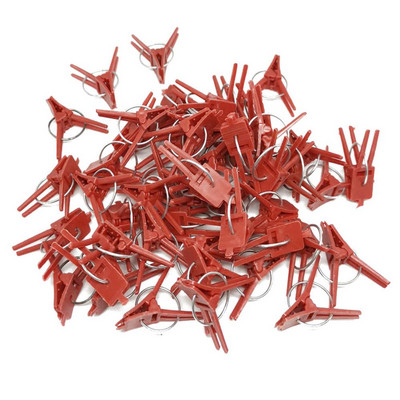 50PCS Щипки за присаждане на растения Пластмасови градински инструменти за краставица, патладжан, диня, кръгла уста, плоска уста, скоба против падане