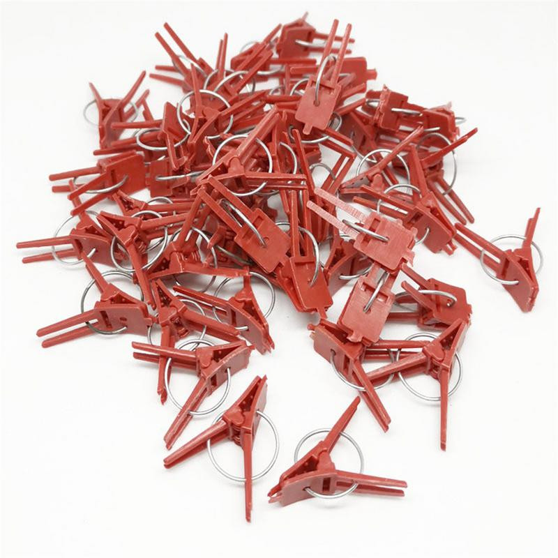 50 vnt. augalų skiepų gnybtai Plastikiniai sodo įrankiai agurkams baklažanams arbūzui apvalios burnos plokščios burnos spaustukas nuo kritimo