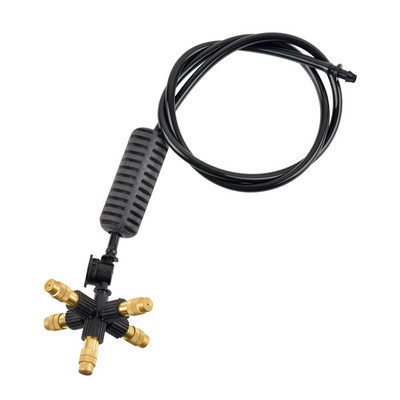 5 galvas regulējama piekārta misiņa pretpilēšanas smidzinātājs, krusteniskais izsmidzināšanas sprausla, miglas sprausla Piemērojama dārza siltumnīca