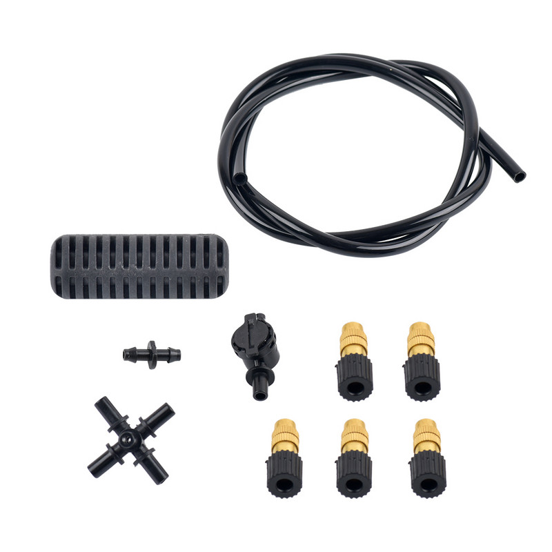 5 galvas regulējama piekārta misiņa pretpilēšanas smidzinātājs, krusteniskais izsmidzināšanas sprausla, miglas sprausla Piemērojama dārza siltumnīca