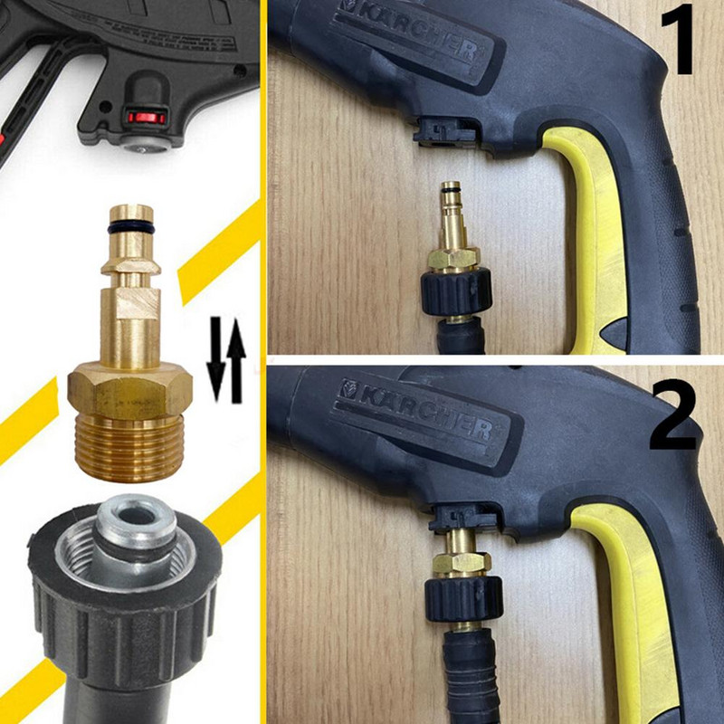 M22 adaptera augstspiediena mazgātāja šļūtenes adaptera spiediena caurules ātrā savienotāja pārveidotāja stiprinājums K sērijas augstspiediena mazgātājam 2023