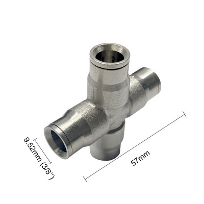 Visokotlačni mesing 3/8" sučelje Slip Lock Quick Connector T-koljeno Ravni spoj s mlaznicama Priključci sustava za zamagljivanje sjedala