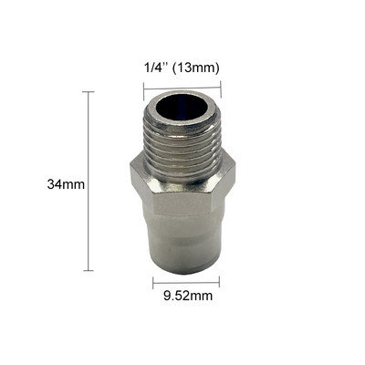 Visokotlačni mesing 3/8" sučelje Slip Lock Quick Connector T-koljeno Ravni spoj s mlaznicama Priključci sustava za zamagljivanje sjedala