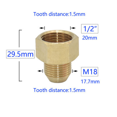 Žalvaris 1/2" 3/4" M14 M18 M22 3/8" vyriška moteriška sriegio jungtis taisymas vario vandens čiaupo skalbimo mašinos vonios mova