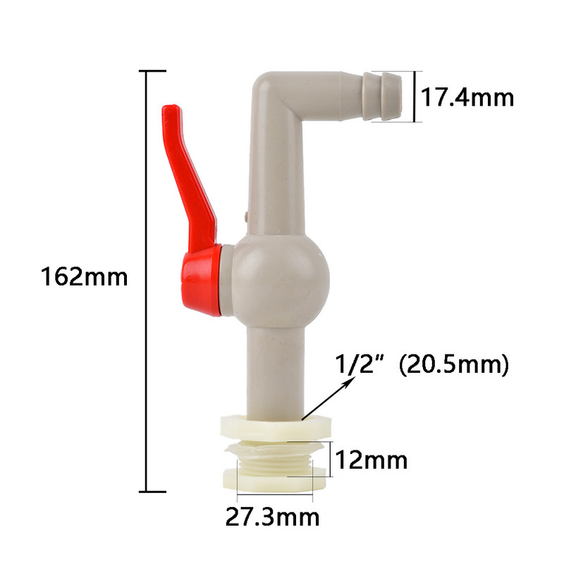 1/2 3/4 1 collas vītnes krāna vārsts zivju tvertnes krāna adaptera montāžas drenāžas jaucējkrāns akvārija vārsts 1 gab.