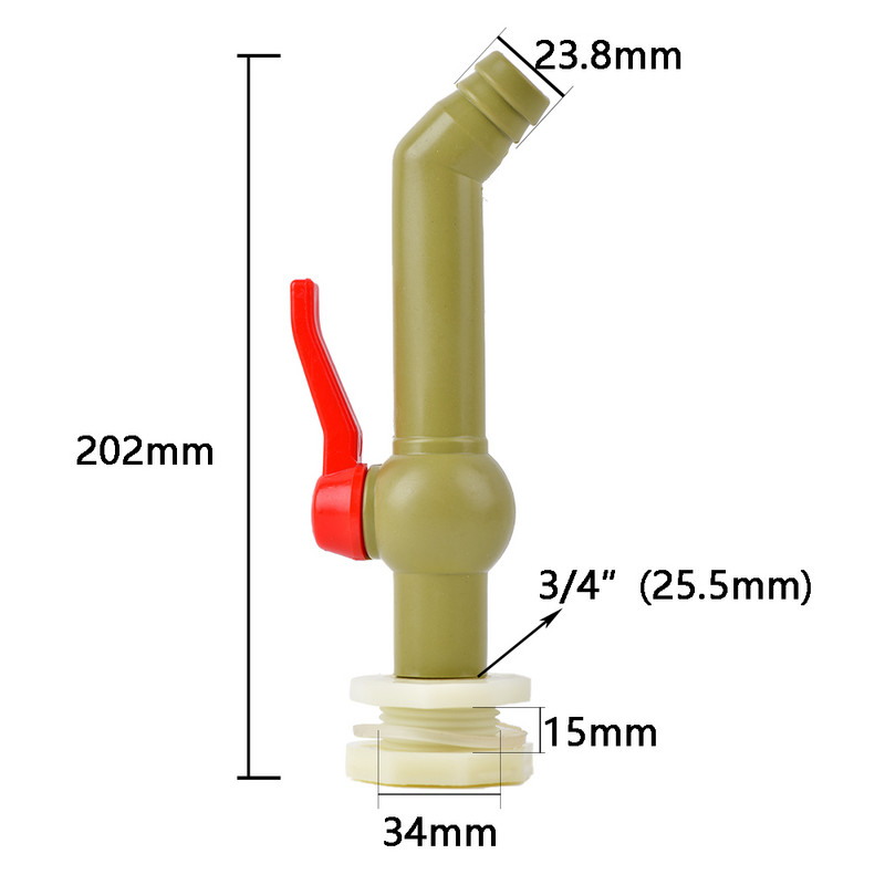 1/2 3/4 1 collas vītnes krāna vārsts zivju tvertnes krāna adaptera montāžas drenāžas jaucējkrāns akvārija vārsts 1 gab.