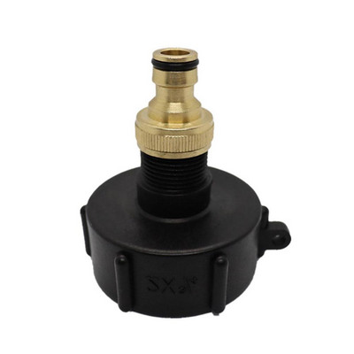 1PC vītnes plastmasas IBC tvertnes krāns 1000L IBC Ton misiņa vārsta adaptera sprausla 3/4" līdz 1/2" dārza šļūtenes savienotāja ūdens šļūtenes caurule