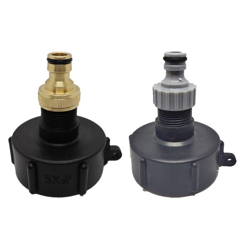 1PC vītnes plastmasas IBC tvertnes krāns 1000L IBC Ton misiņa vārsta adaptera sprausla 3/4" līdz 1/2" dārza šļūtenes savienotāja ūdens šļūtenes caurule