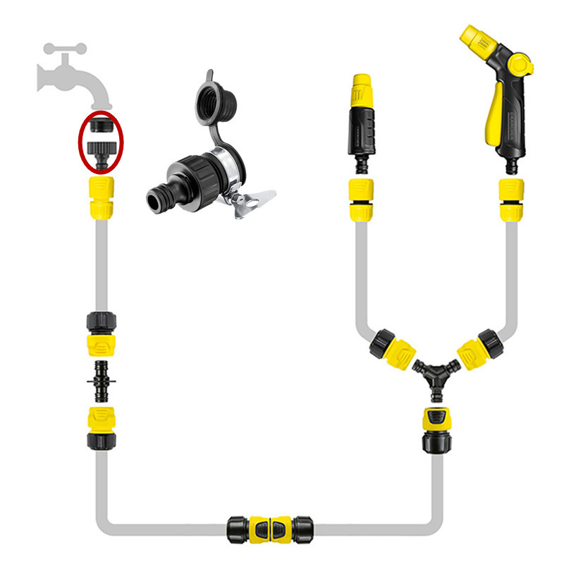 ALWAYSME jaucējkrāna šļūtenes adapteris Karcher dārza laistīšanai