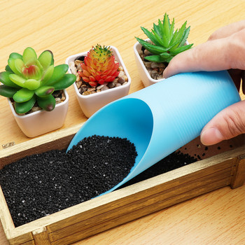 1 τμχ Πλαστικό φτυάρι χώματος για κουβάς καλλιέργειας με φτυάρι χώματος κήπου σε γλάστρα Bonsai Fleshy Plant Mini Spade Home Gardening Tools