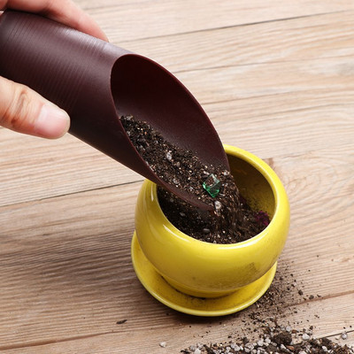 1PC Пластмасова чаша за лопата за почва за кофа за култивиране на градинска почва Бонсай в саксия Месесто растение Мини лопата Инструменти за домашно градинарство