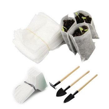 Σετ 3 κιτ Μίνι εργαλεία κηπουρικής εκκίνησης φυτών φυτωρίου σετ γλαστρών φτυάρι Τσουγκράνας Φτυάρι Ετικέτες φυτών Καλλιέργεια σπόρων Λουλούδια Εργαλεία Γ1