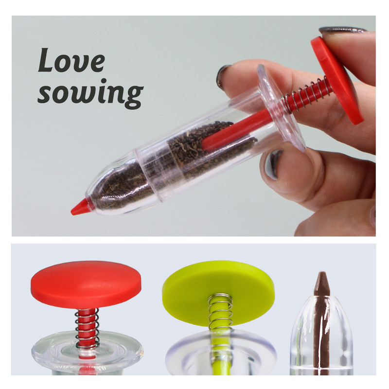 Mini Sower Hand-held Garden Sowing Supplie Εργαλείο Spring Flower Gardening Vegetable Seed Dispenser Syringe Seeder Light Compact
