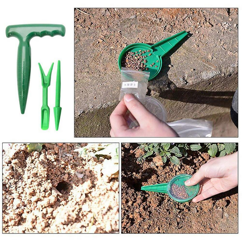 Badu.bg 4/6 бр. Комплект дозатори за семена за сеитба Регулируем ръчен ...