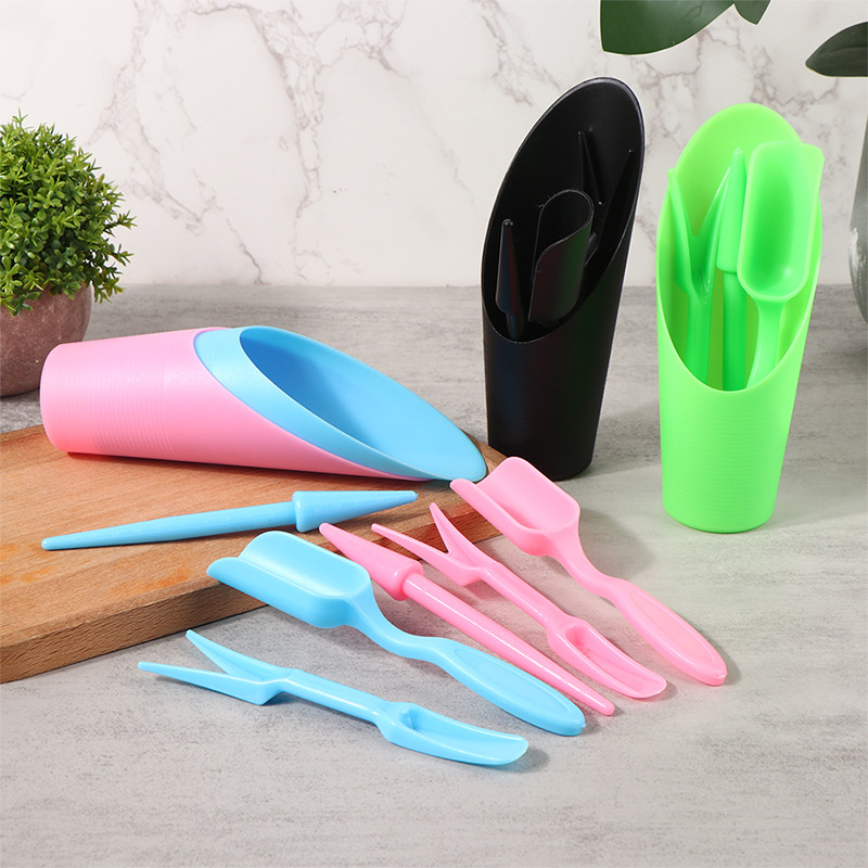 4 τεμάχια/Σετ DIY Φτυάρι σποράς Κουβάς Σετ φυτευτών κήπου Bonsai Succulents Seedlings Εργαλείο διάτρησης Φύτευση κηπουρικής Προμήθεια Gadget