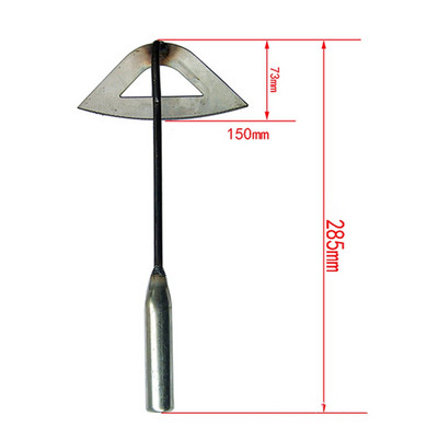 Закалена с желязо куха мотика, ръчно гребло за плевене, засаждане на зеленчукова ферма, градина, селскостопански инструмент Аксесоари за плевене 1 бр.