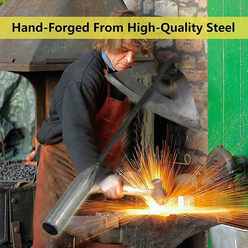 Закалена с желязо куха мотика, ръчно гребло за плевене, засаждане на зеленчукова ферма, градина, селскостопански инструмент Аксесоари за плевене 1 бр.